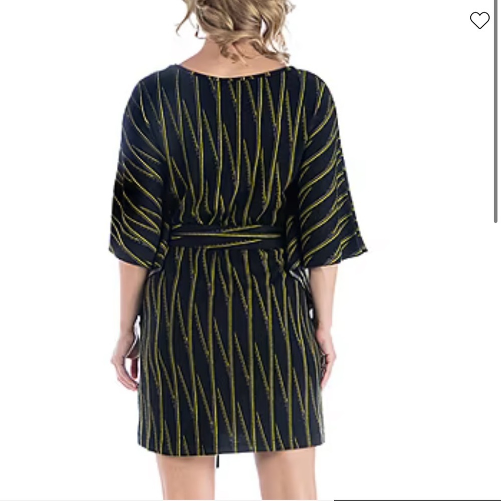 24/7 Comfort Apparel 3/4 Sleeve Shift Dress Oversize With Belt Size Large - Picture 2 of 12